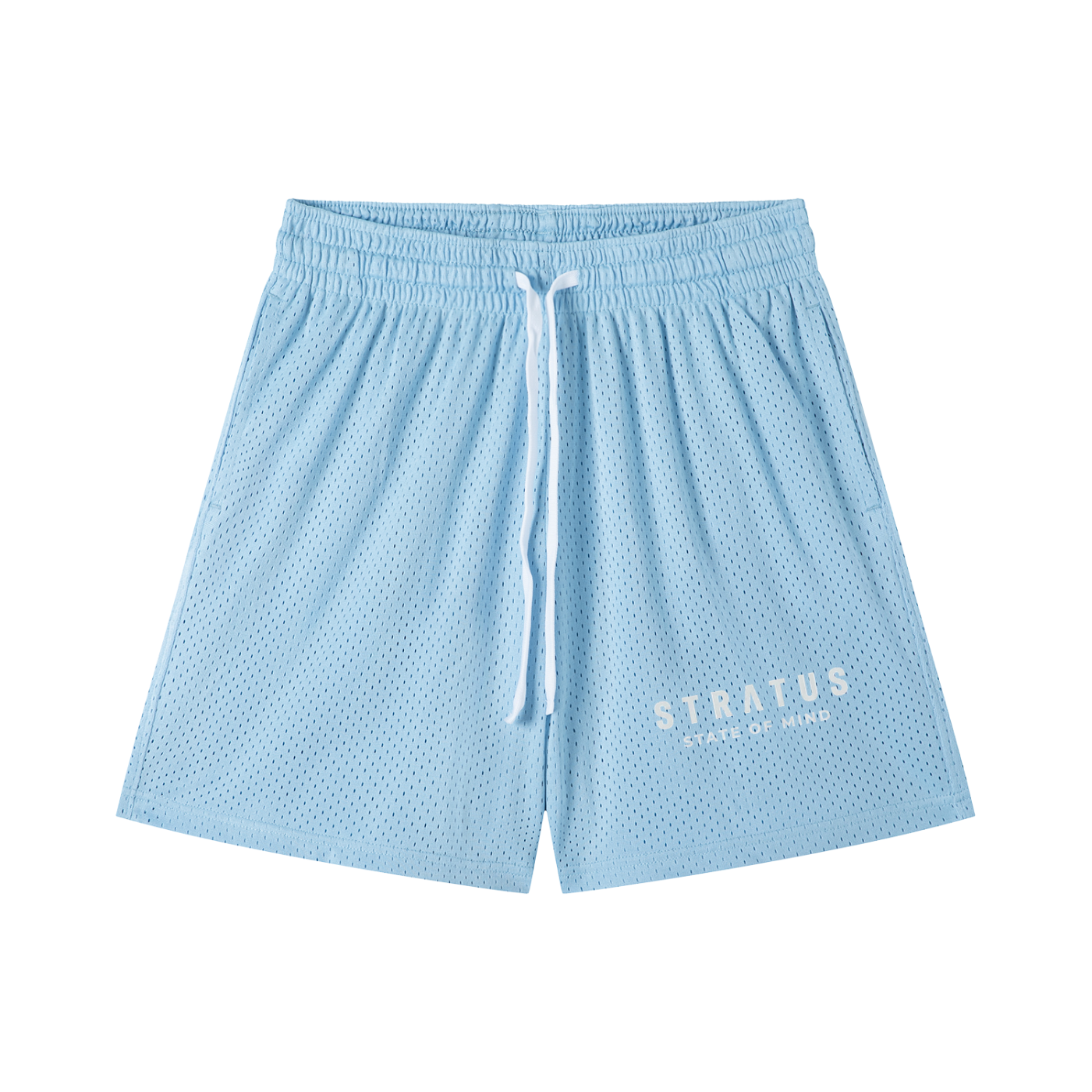STRATUS Baby Blue Mesh Drawstring Shorts